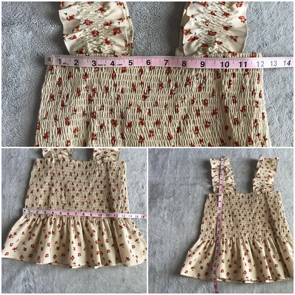 Need Supply Farrow Bridges Smocked Floral Top S - Picture 9 of 9